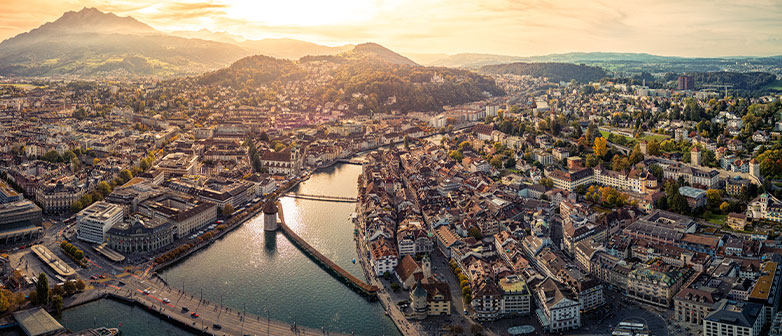 The beautiful city of Lucerne in the heart of Europe